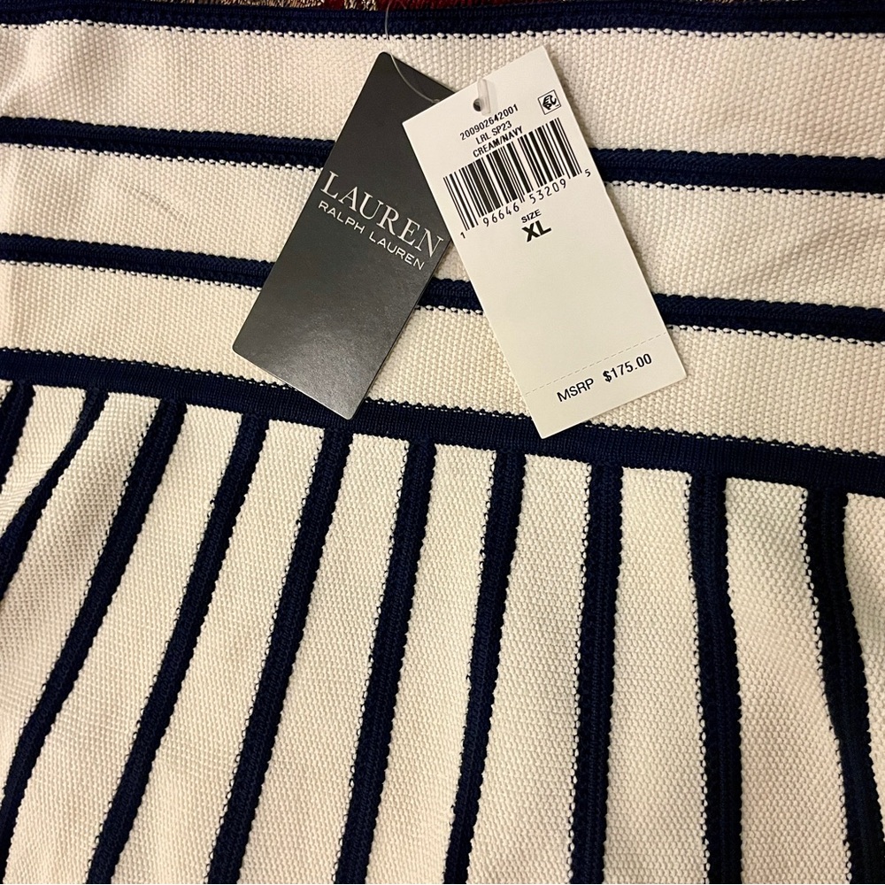 Ralph Lauren White and Navy Striped Skirt - Picture 11 of 11